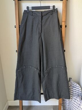 bhampton Women's Wide-Leg Snap Detail Pants - Size S